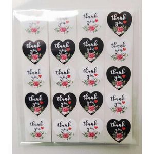 Thank You Heart Shaped Stickers Assorted New